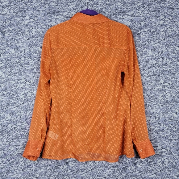 Sheer Orange Banana Republic Button Up Blouse - Picture 2 of 5